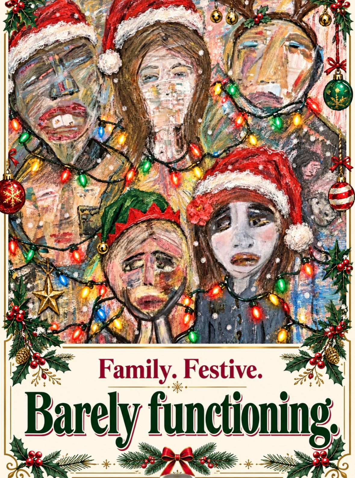 Family. Festive. Christmas Card.