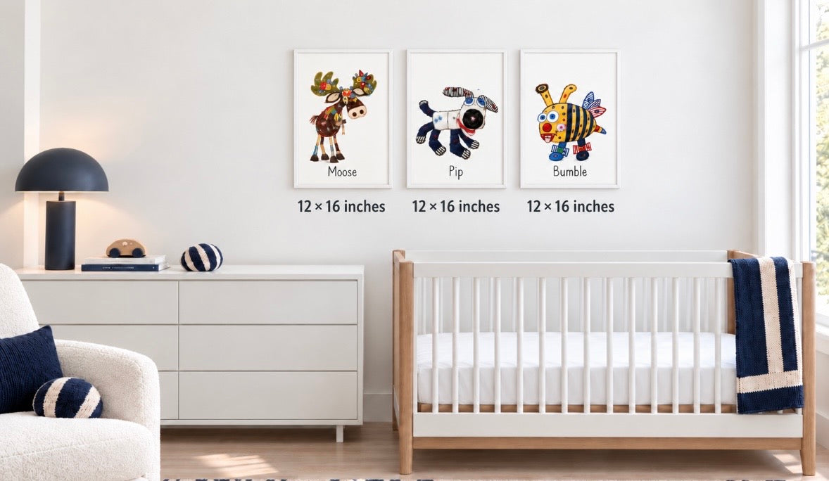 Art Prints …… Moose, Pip & Bumble