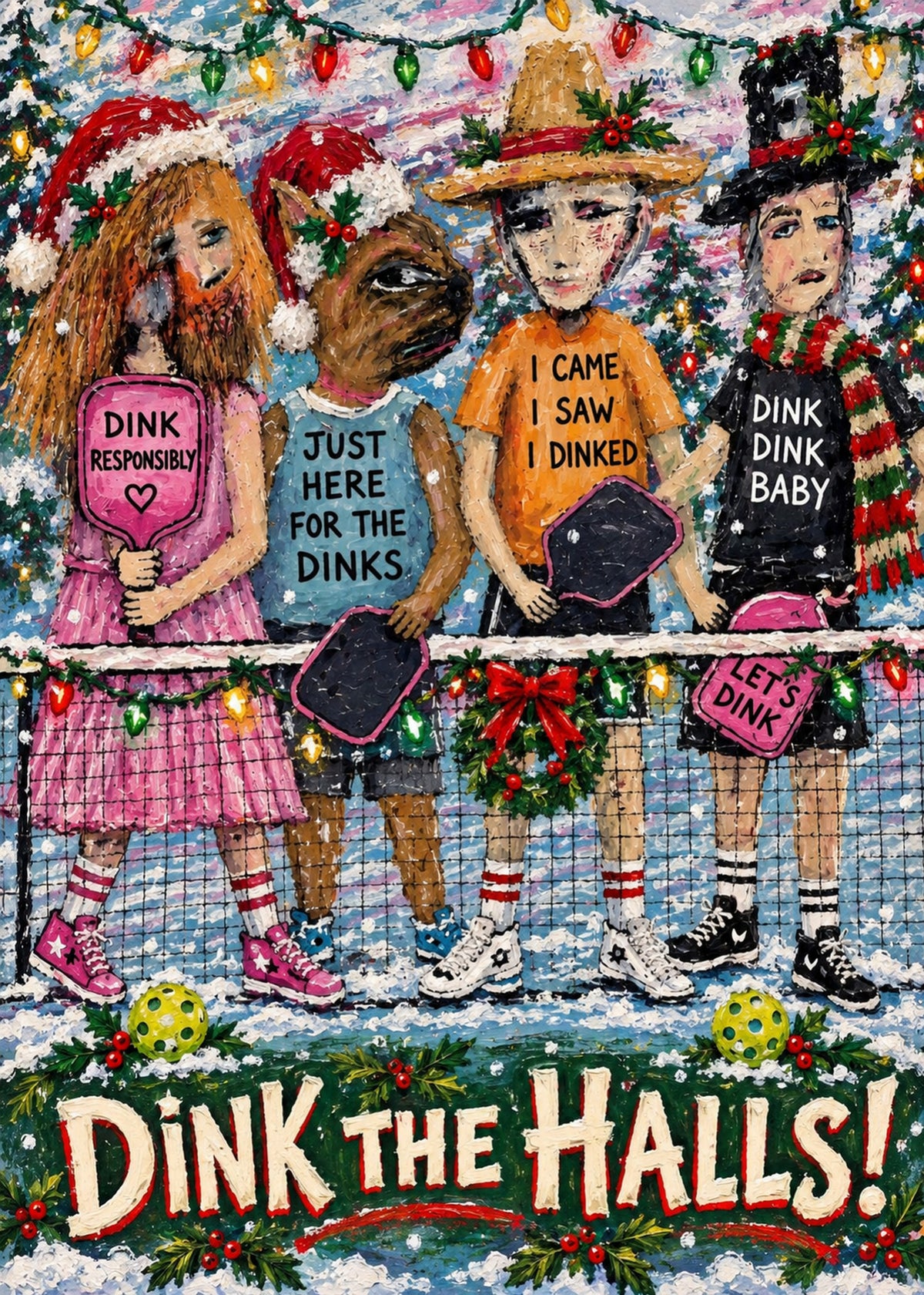 Dink the Halls Christmas Card