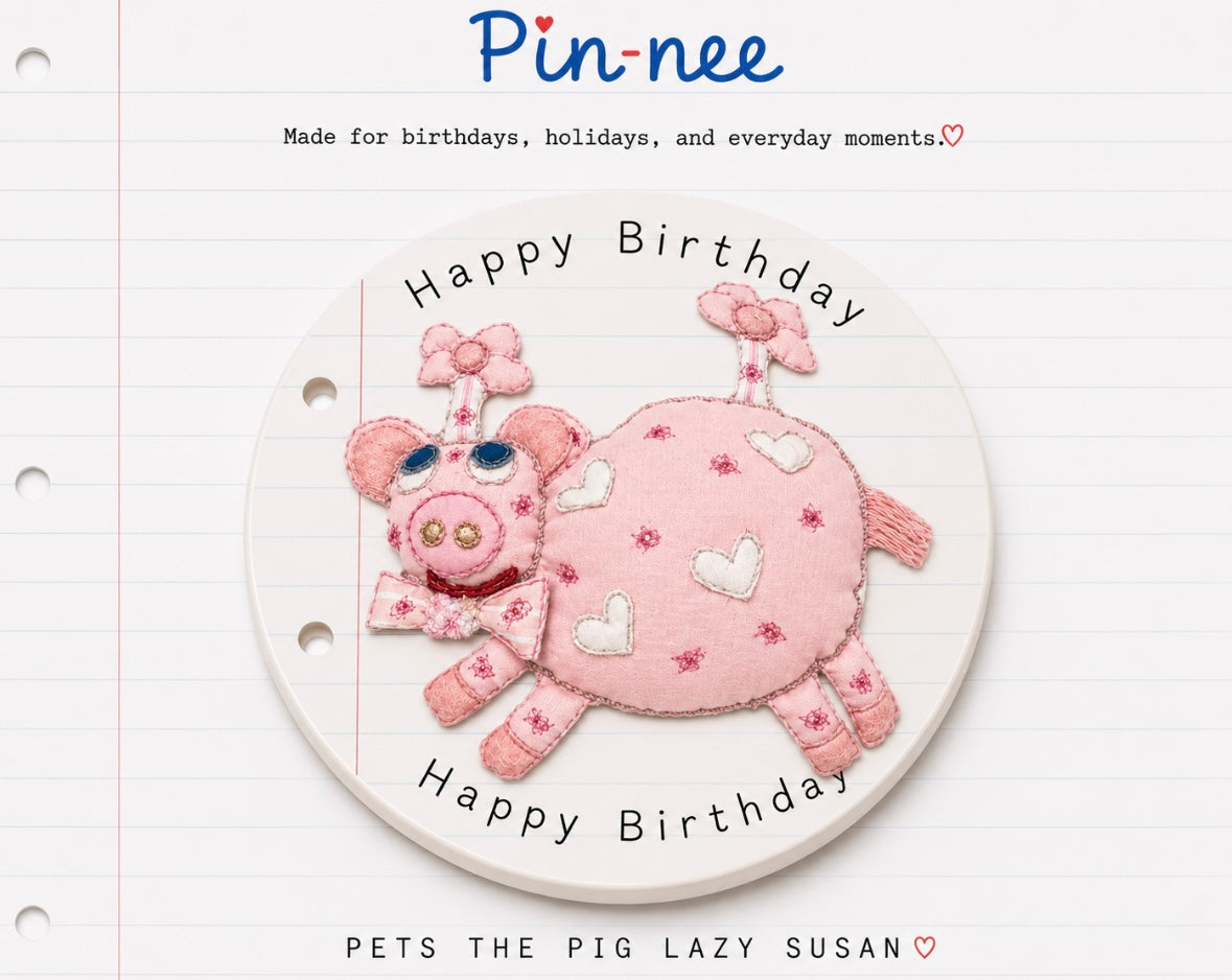 Petal the Piggy Lazy Susan