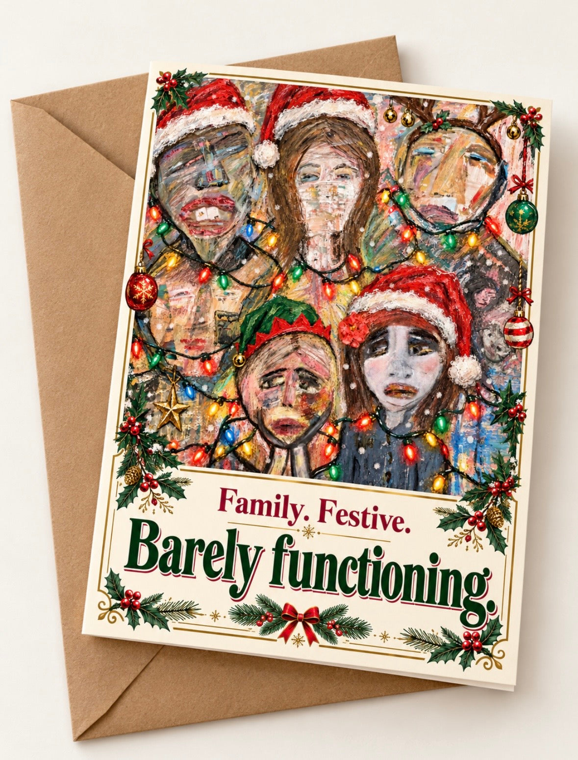 Family. Festive. Christmas Card.