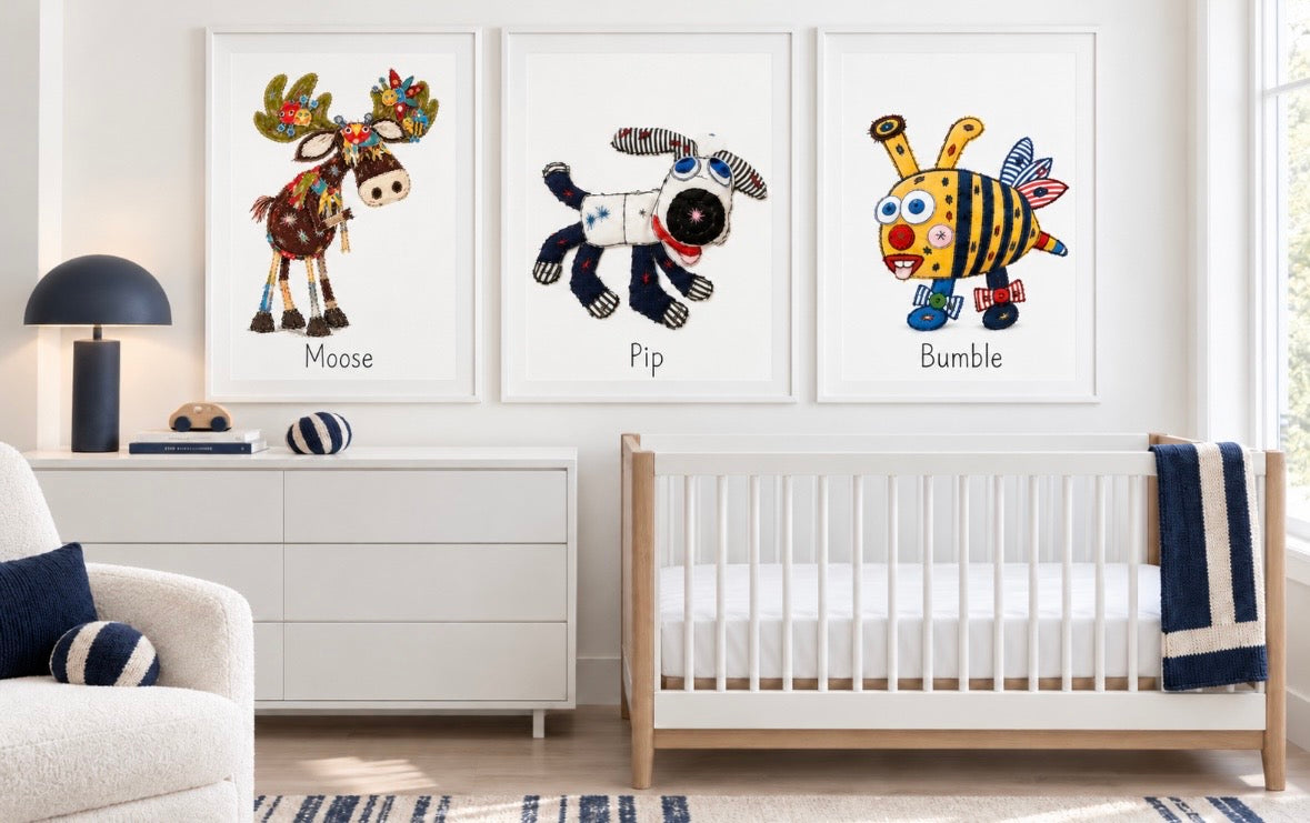 Art Prints …… Moose, Pip & Bumble