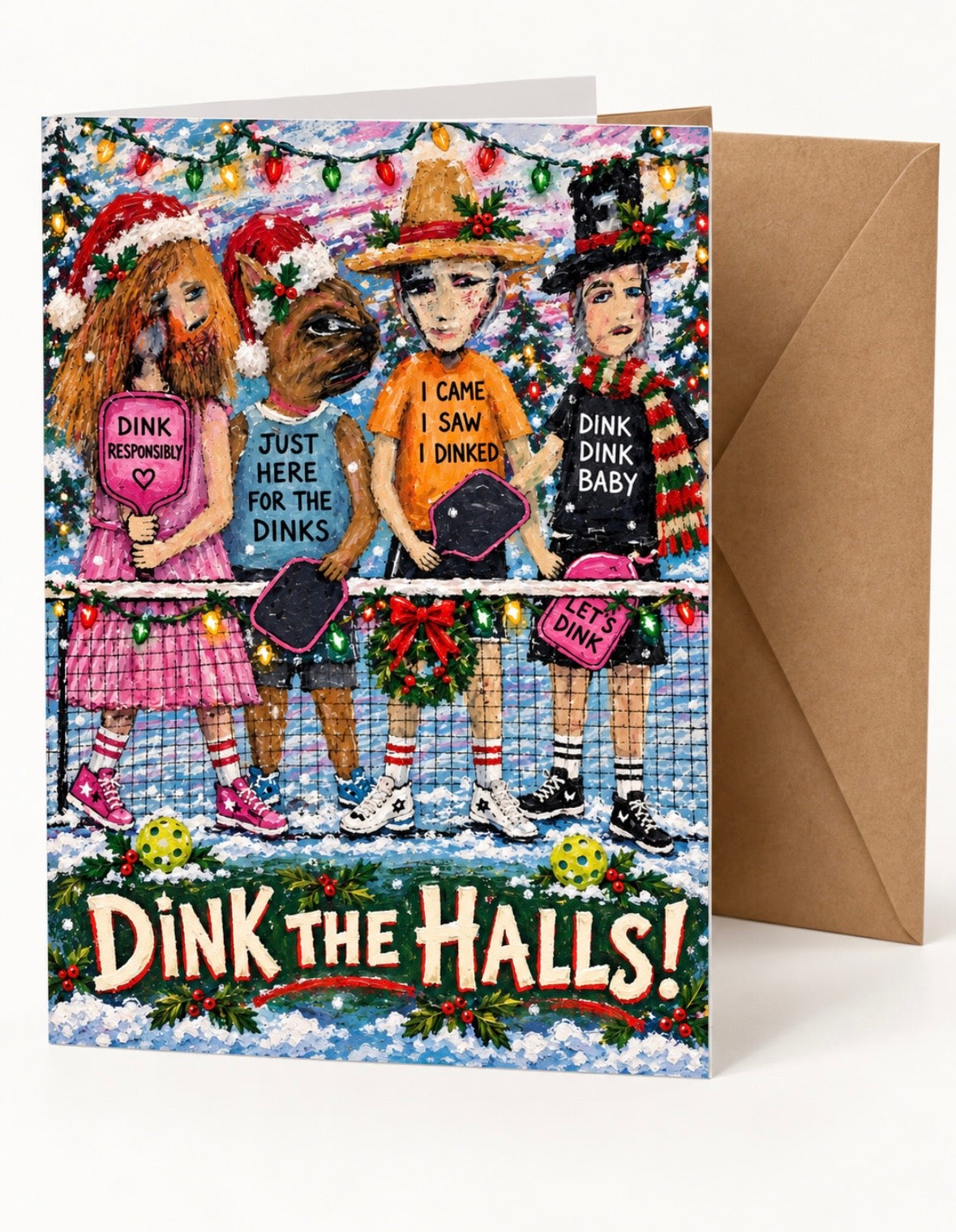 Dink the Halls Christmas Card