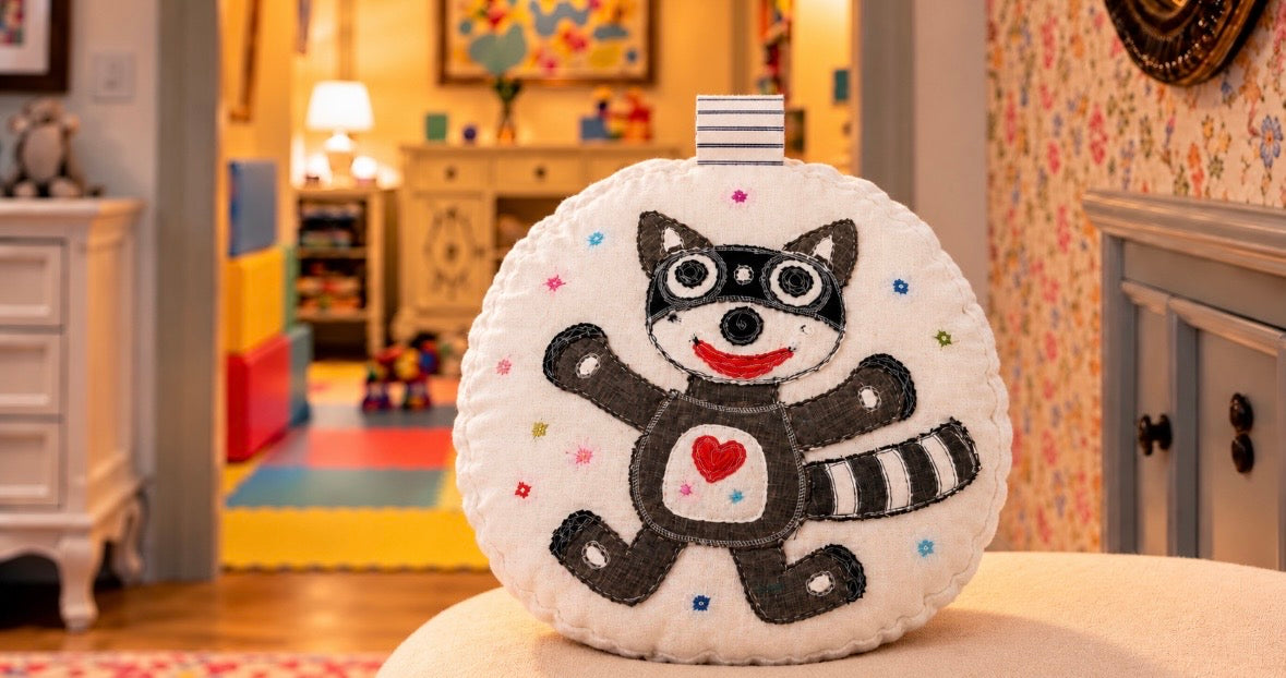 Rascal the Raccoon Pillow…Coming Soon!!