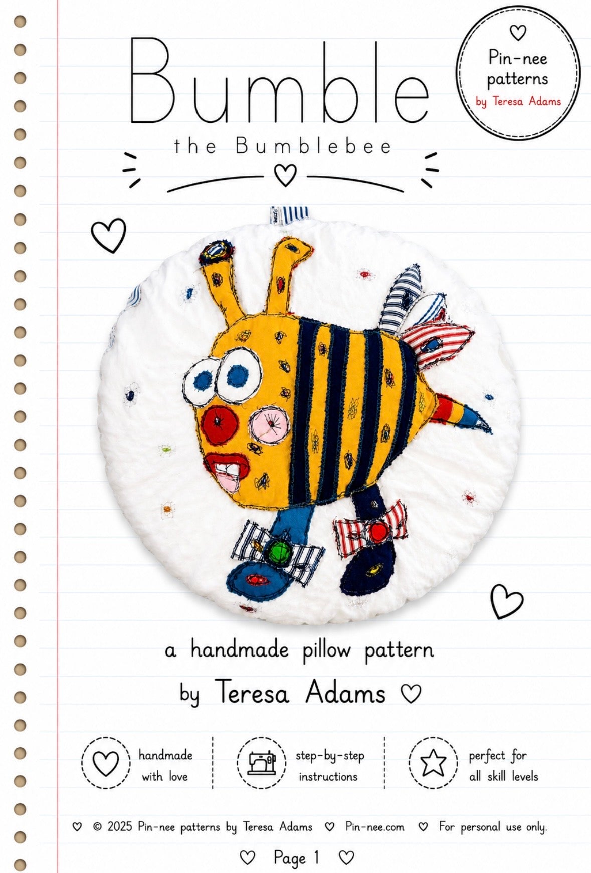 Pin-nee Bumblebee Sewing Pattern PDF