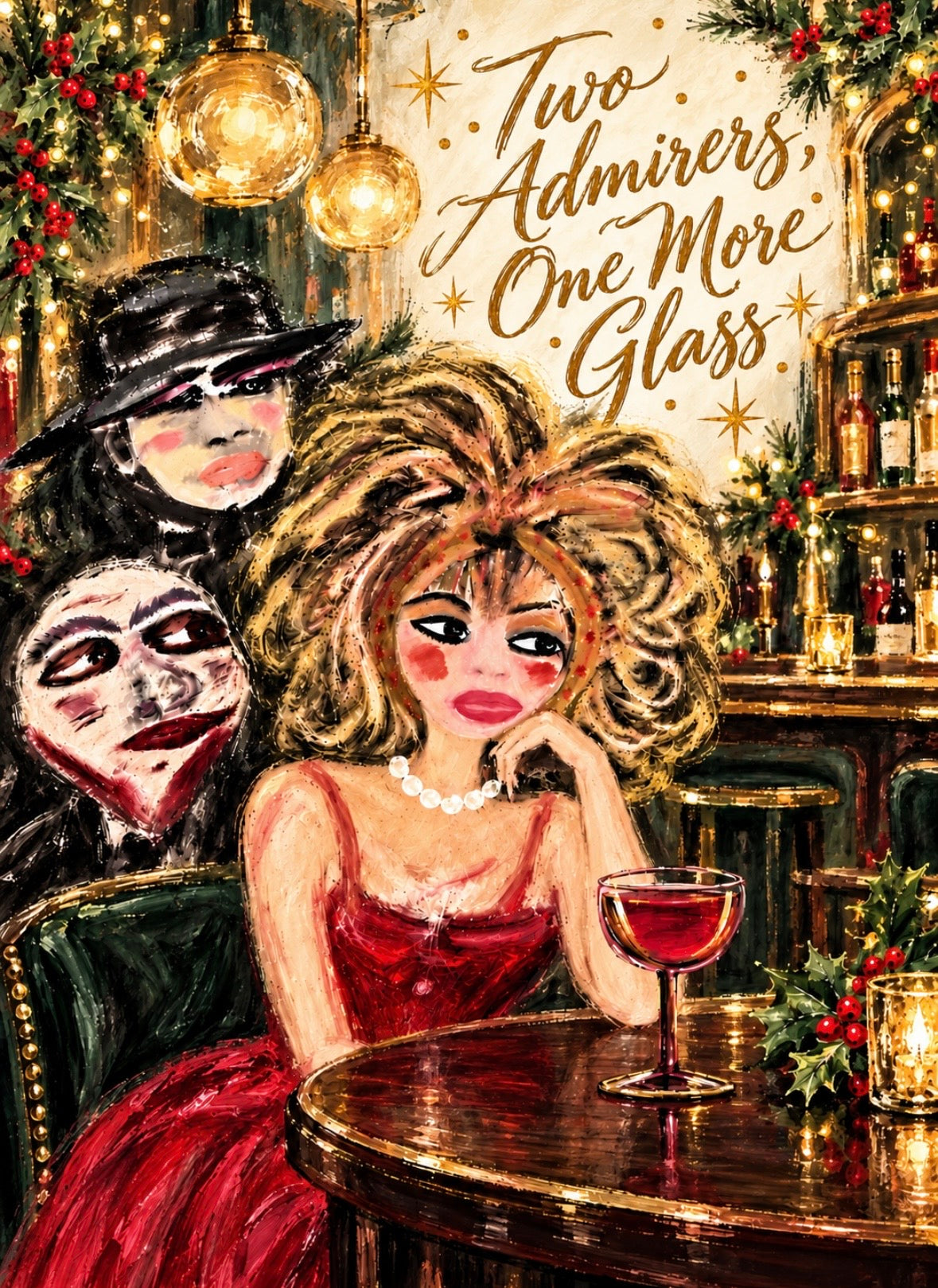 Two Admirers One More Glass of Wine