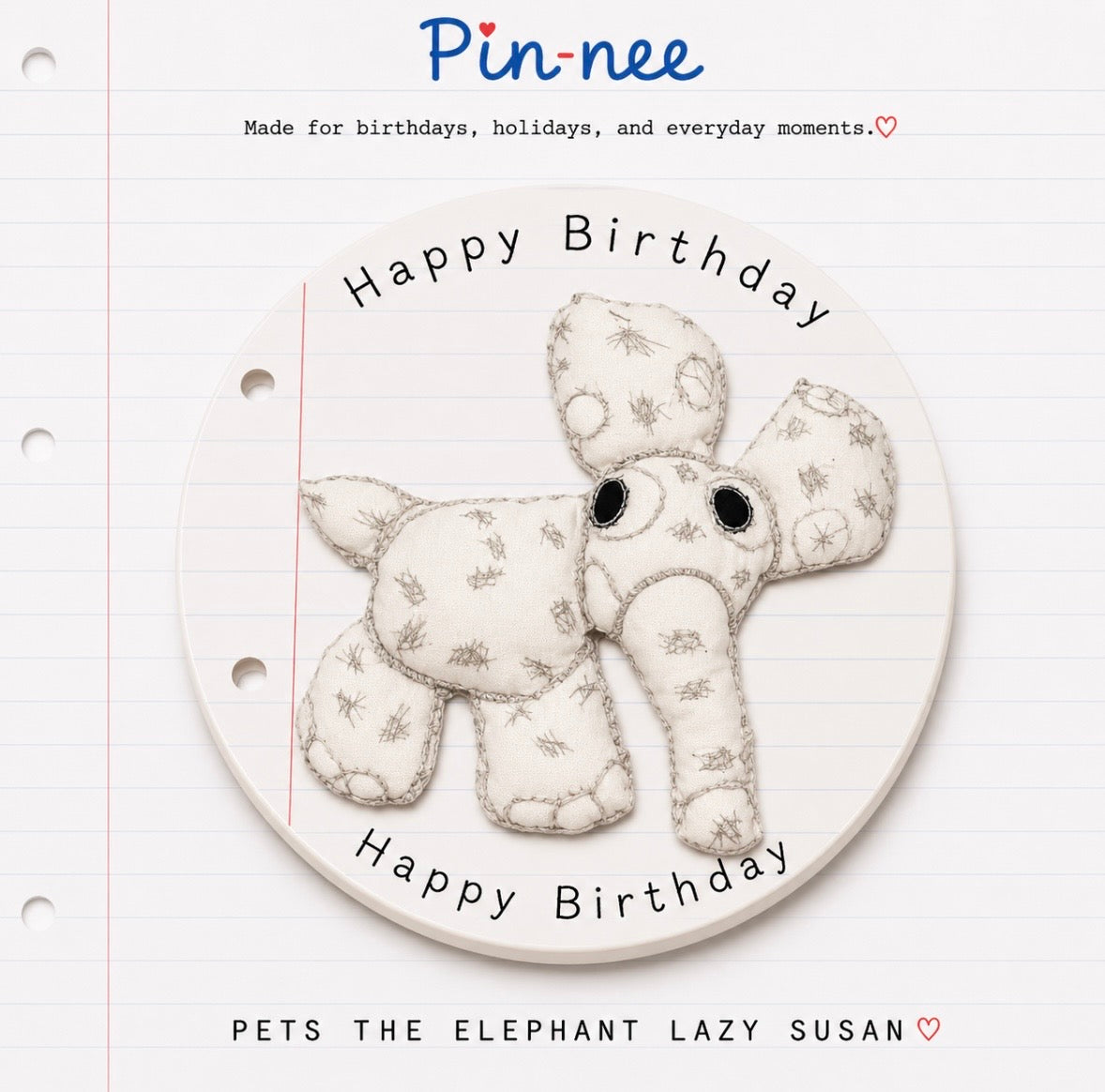 Poppy the Elephant lazy Susan