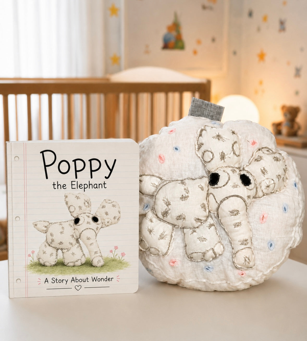 Poppy the Elephant Pillow