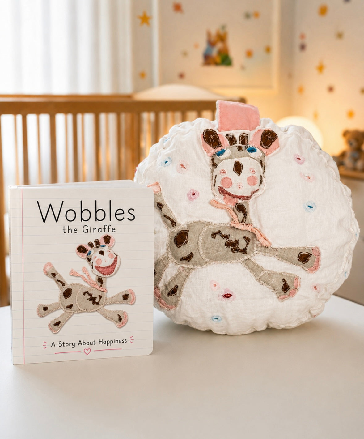 Wobbles the Giraffe Pillow